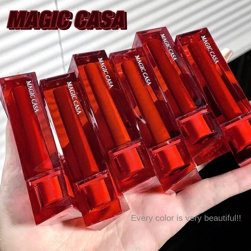 MAGIC CASA Ruby Lip Gloss Mirror Surface Moisturize Moisturizing Lasting Not Easy To Fade Lipstick