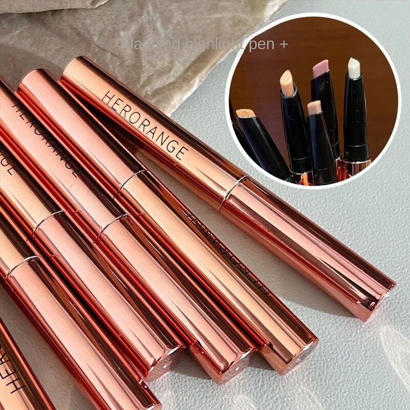 HERORANGE Sparkling Clear Broken Diamond Lying Silkworm Pen Eye Shadow Stick Pearlescent Eye Shadow Water Proof Lasting