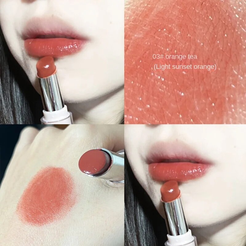 Lipstick Colored Round Tube Mirror Surface Moisturize Moisturizing Water Proof Lasting Nature Lip Gloss