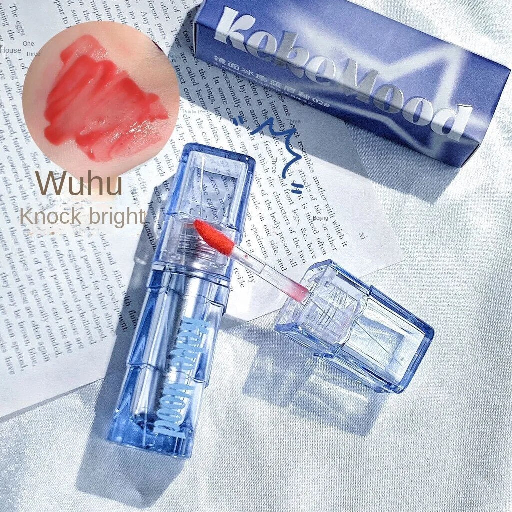 Kekemood Lip Gloss Blue Mirror Surface Moisturize Moisturizing Lasting Water Proof Lipstick