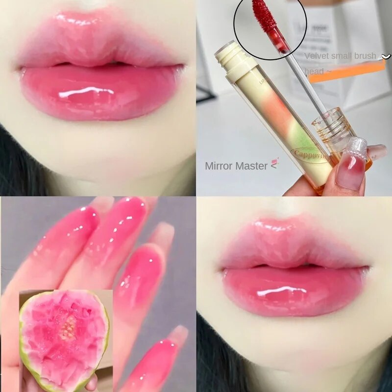 Cappuvini Lip Gloss Mirror Moisturize Moisturizing Water Proof Lasting Lip Glaze Lipstick