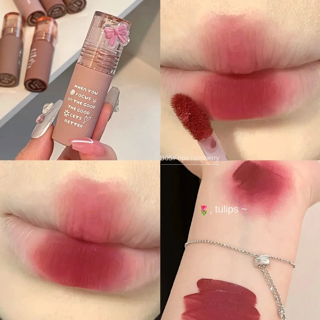 Bentayga Lip Gloss Brown Round Tube Matte Velvet Nourish Waterproof Lasting Lipstick