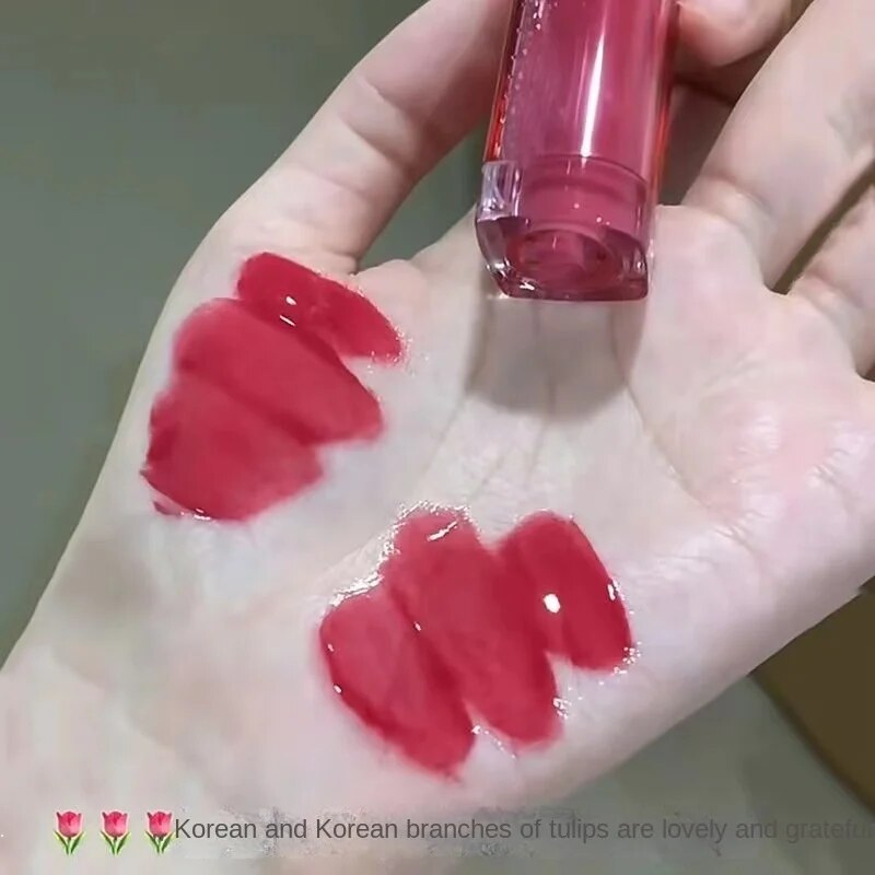 Gege Bear Lip Gloss Mirror Surface Moisturize Moisturizing Red Square Tube Liquid Lipstick