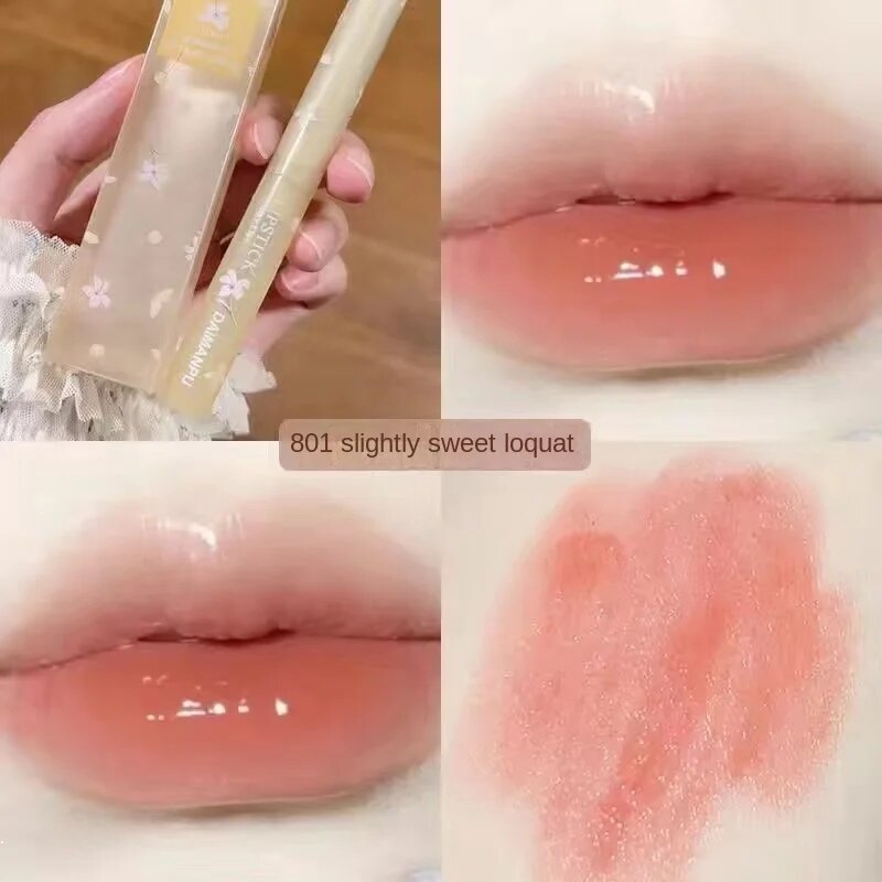 DAIMANPU Flowers Lipstick Moisturize Water Proof Lasting Lip Gloss Nature