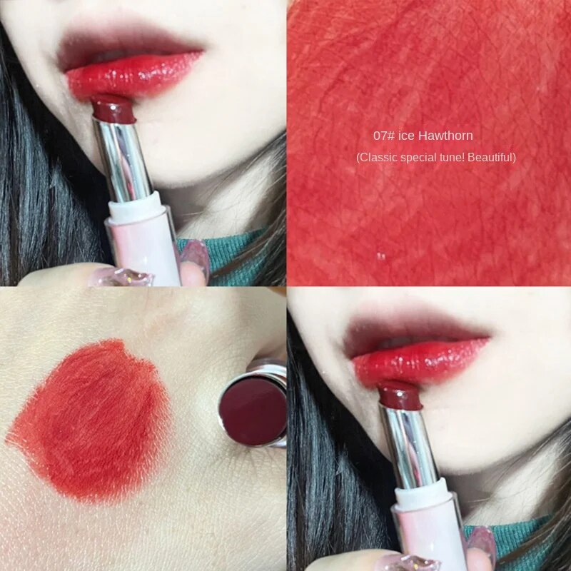 Lipstick Colored Round Tube Mirror Surface Moisturize Moisturizing Water Proof Lasting Nature Lip Gloss