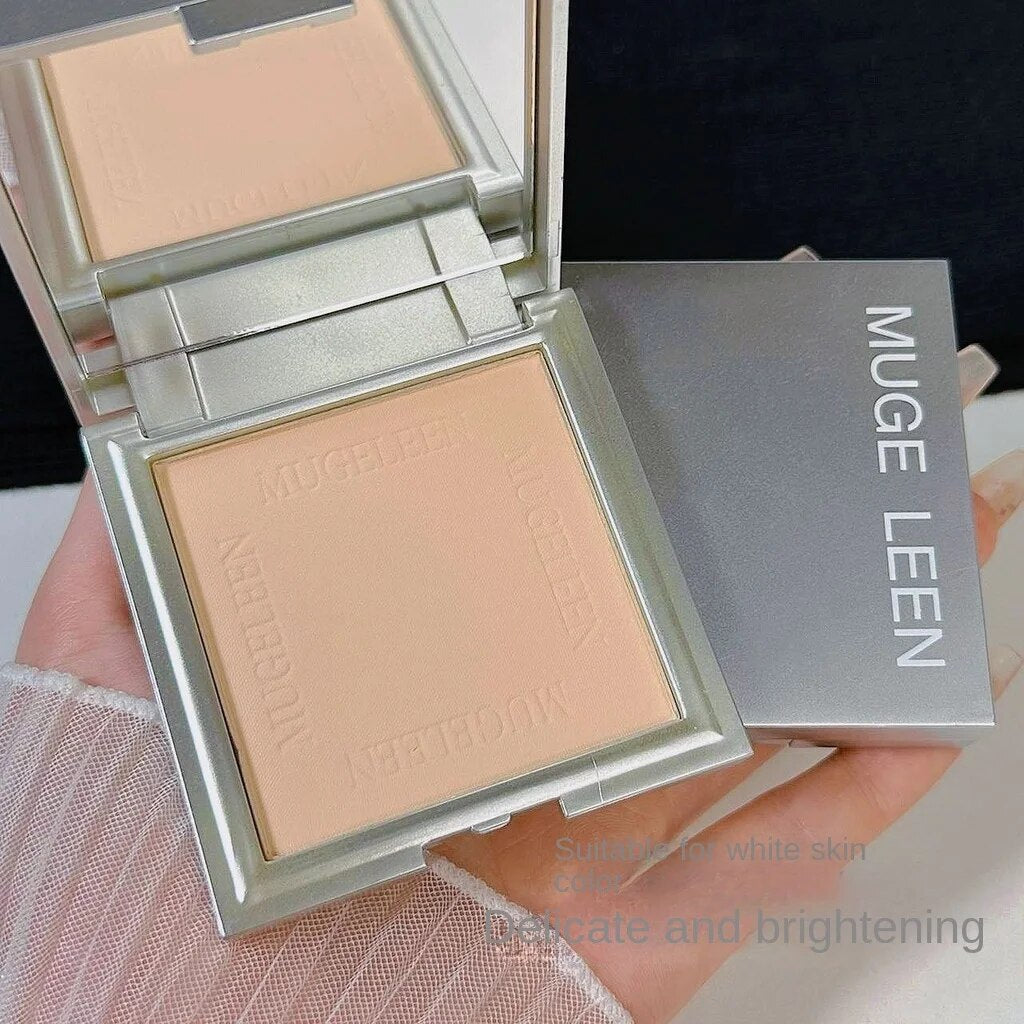 Little Silvery Oil Control Face Pressed Powder, Waterproof Long-lasting Finishing Powder, Matte Smooth Powder Makeup