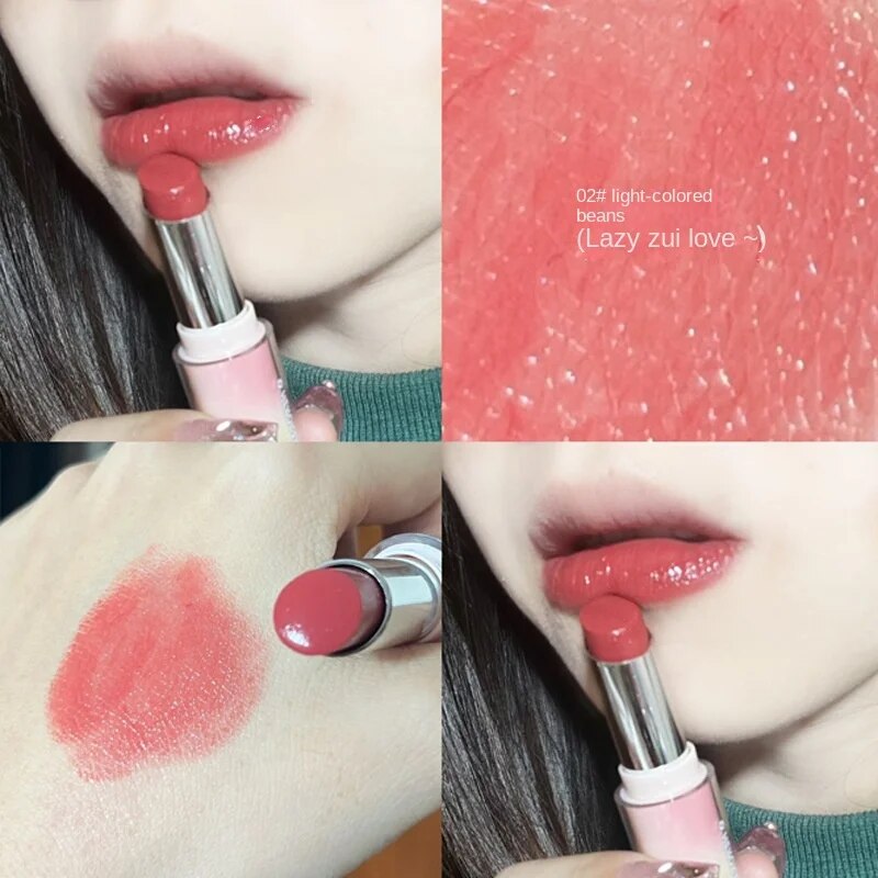 Lipstick Colored Round Tube Mirror Surface Moisturize Moisturizing Water Proof Lasting Nature Lip Gloss