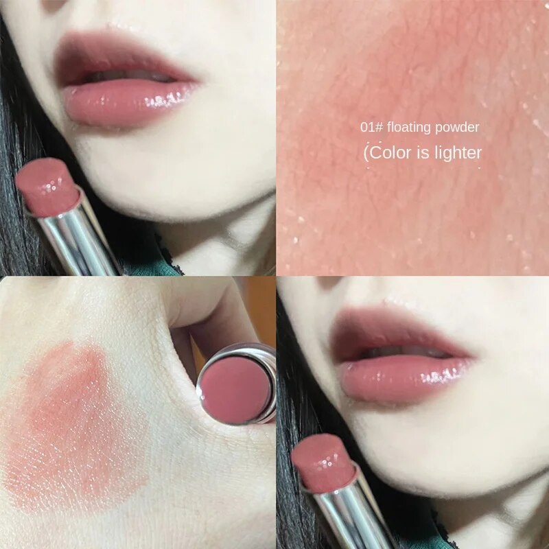 Lipstick Colored Round Tube Mirror Surface Moisturize Moisturizing Water Proof Lasting Nature Lip Gloss