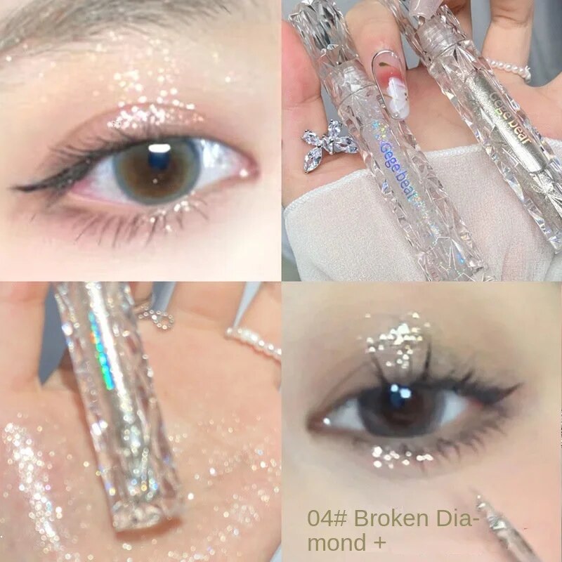 Gege Bear Liquid Eye Shadow Bears Sequins Glittering Lasting Water Proof Dazzling Eye Makeup Eye Shadow