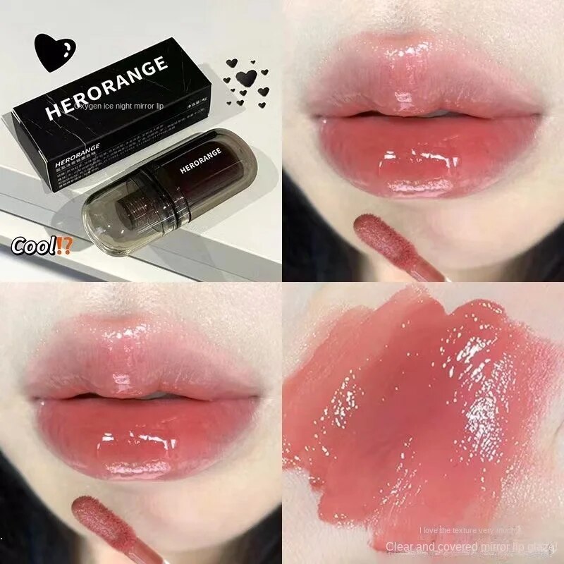 Herorange Lip Gloss Black Mirror Moisturize Moisturizing Lasting Nature Lipstick