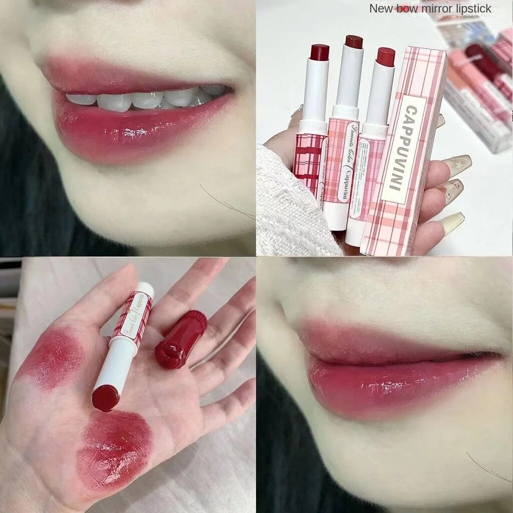 Cappuvini Lipstick Mirror Surface Moisturize Moisturizing Lasting Nature Lip Gloss