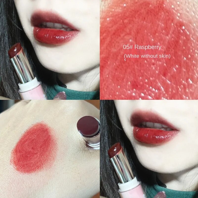 Lipstick Colored Round Tube Mirror Surface Moisturize Moisturizing Water Proof Lasting Nature Lip Gloss