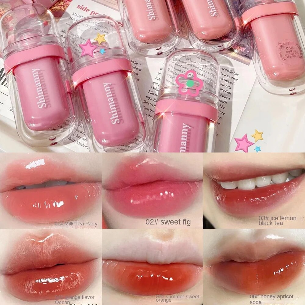 Popsicle Mirror Surface Lip Glaze Lip Gloss Moisturize Moisturizing Water Proof Lipstick