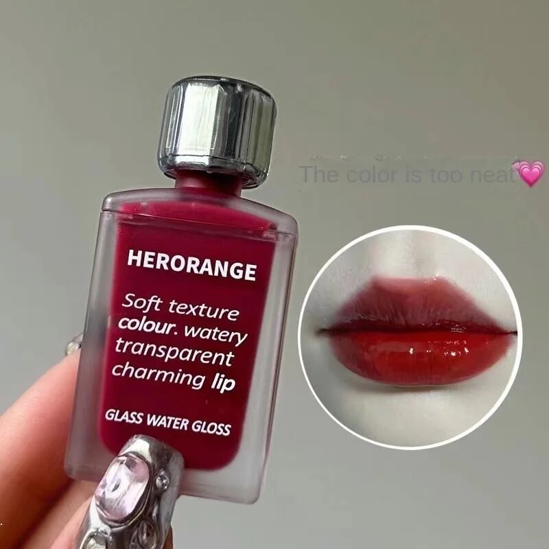 Herorange Lip Gloss Cute Juice Mirror Surface Moisturizing Moisturize Lasting Lipstick