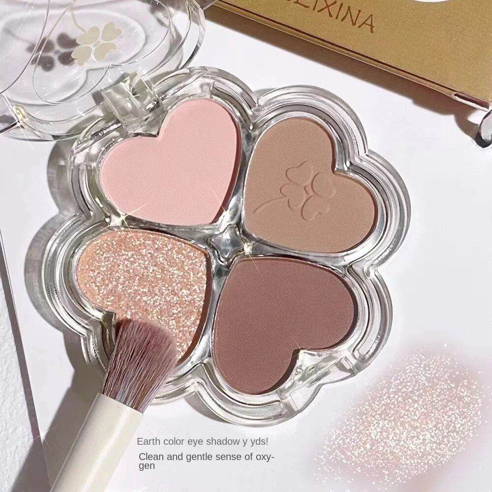 Shadow Tray Four-color Matte Pearlescent Water Proof Lasting Not Easy To Fade Nature Eye Shadow