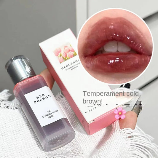 HERORANGE Lip Gloss Water Light Mirror Lip Glaze Lasting Moisturize Not Easy To Fade Nature Lipstick