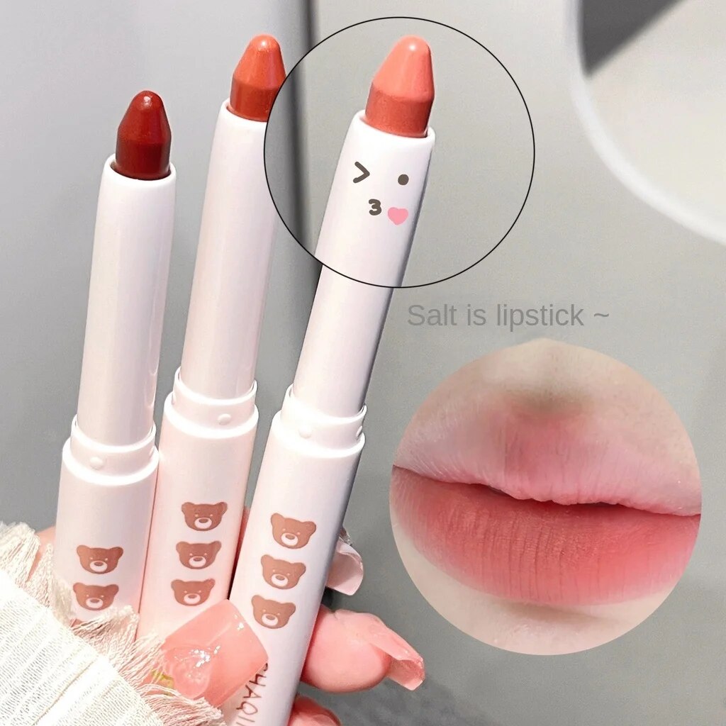 Lipstick Cute Little Bear Lipstick Pen Matte Moisturize Water Proof Crayon Lip Gloss