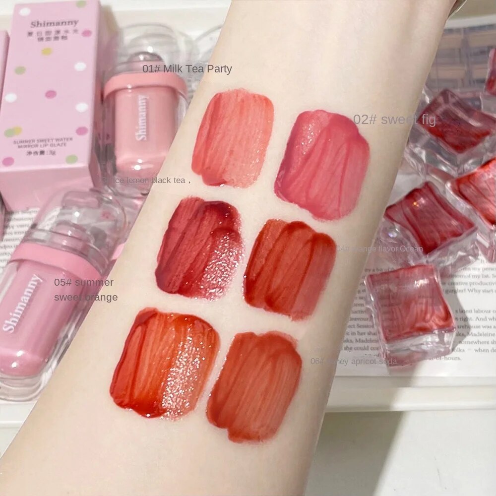 Popsicle Mirror Surface Lip Glaze Lip Gloss Moisturize Moisturizing Water Proof Lipstick