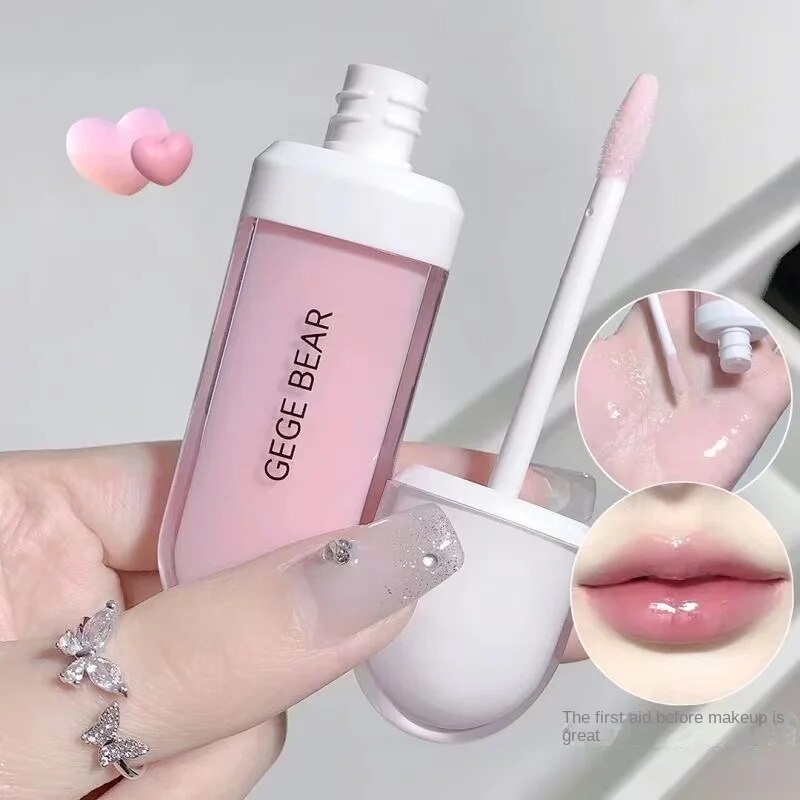 Gege Bear Lip Gloss Transparent Moisturize Moisturize Nourish Lip Balm Lip Oil