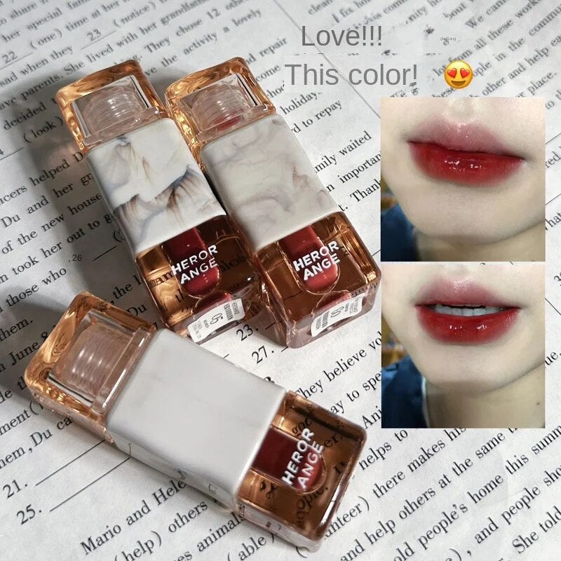 HERORANGE Lip Gloss Mirror Moisturize Moisturizing Lasting Crystal Jelly Lipstick