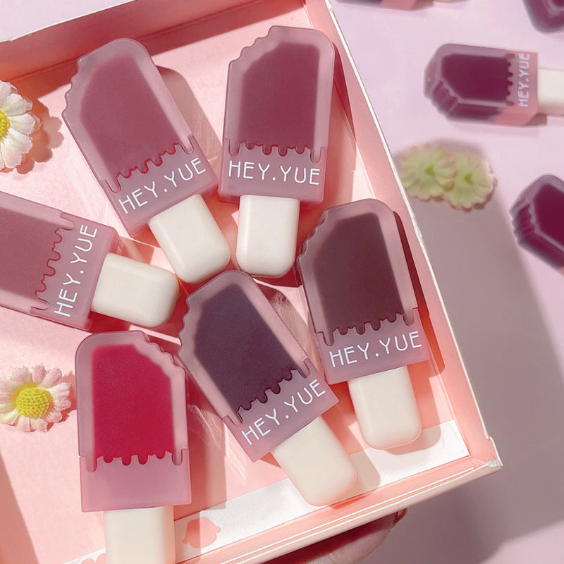 Hey.yue Ice Cream Lip Glaze Portable Matte Lip Gloss Lipstick