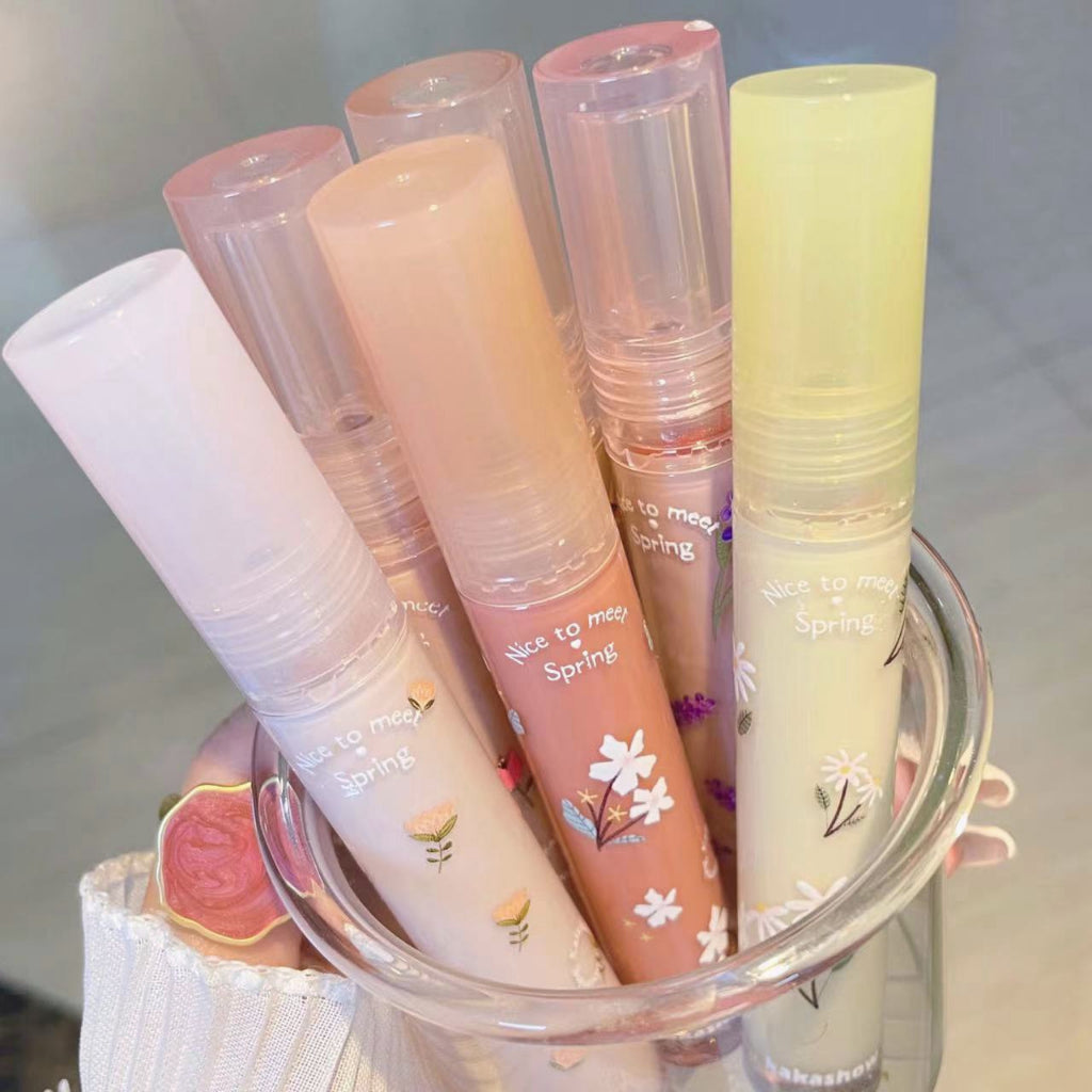 Kakashow Mirror Surface Lip Glaze Lip Gloss Moisturizing Moisturize Flower Lipstick