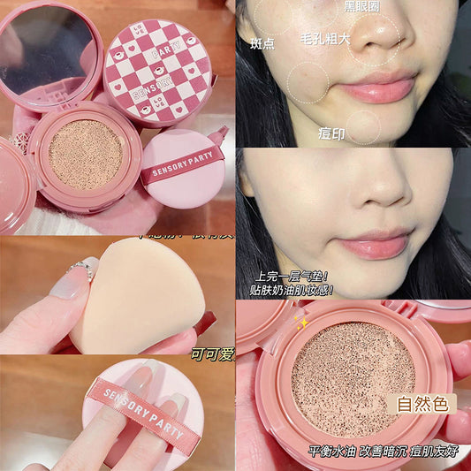 SensoryParty Air Cushion Sensory Party Peng Gouache Air Cushion BB Cream Nousting Skin Clear and No Makeup-free Concealer BB Cream