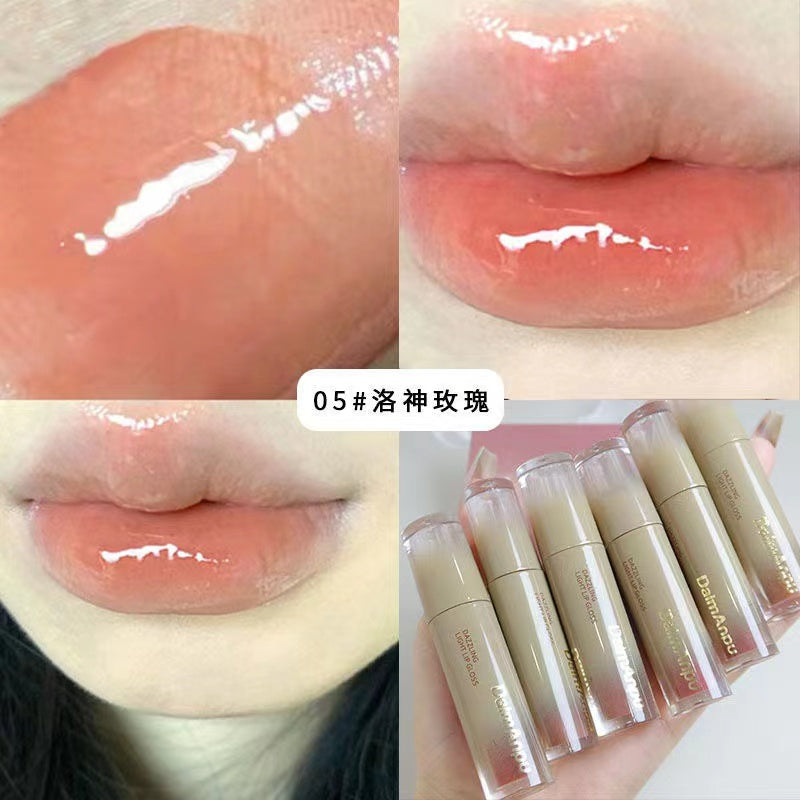 DAIMANPU Mirror Surface Lip Gloss Moisturize Water Proof Not Easy To Fade Lipstick