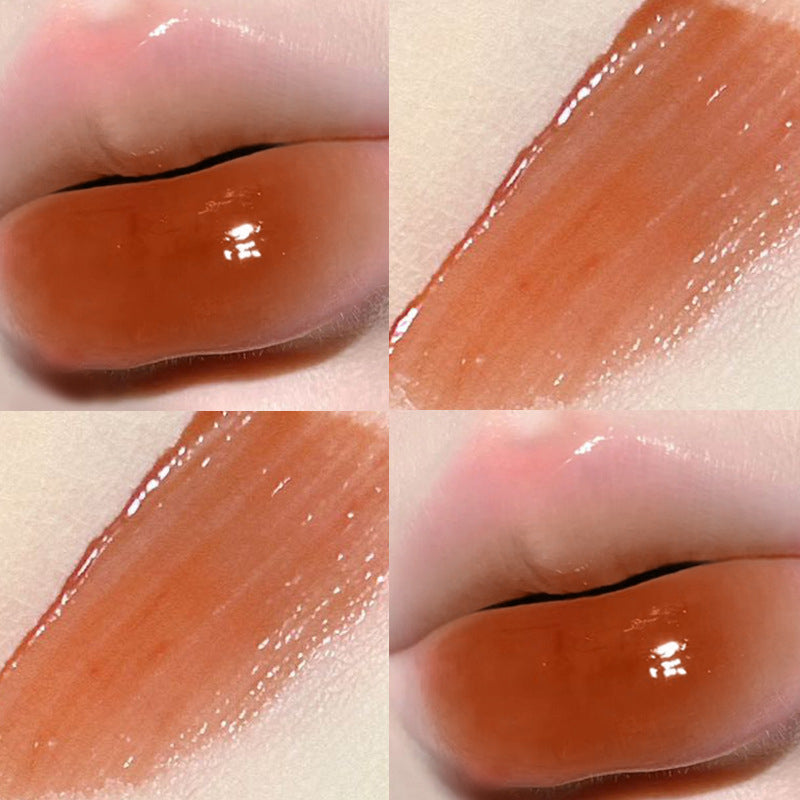 Pinky Focus Small Square Tube Mirror Surface Lip Gloss Lasting Moisturizing Not Easy To Stick To The Cup Lip Gloss