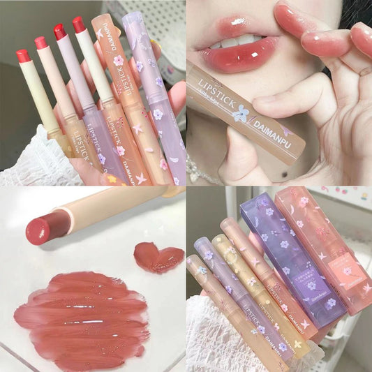 DAIMANPU Flowers Lipstick Moisturize Water Proof Lasting Lip Gloss Nature