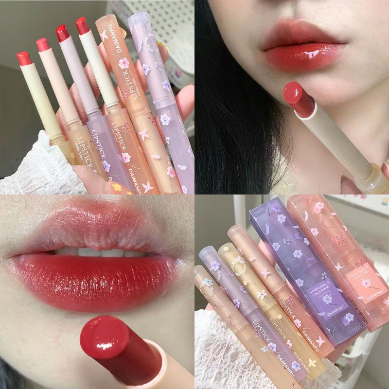 DAIMANPU Flowers Lipstick Moisturize Water Proof Lasting Lip Gloss Nature