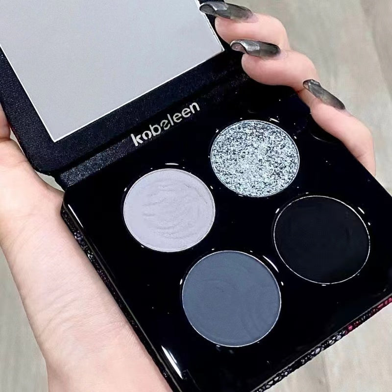 Kobeleen Lace Four -color Eye Shadow Palette Pearlescent Matte Water Proof Glittering High -level Eye Makeup Eye Shadow