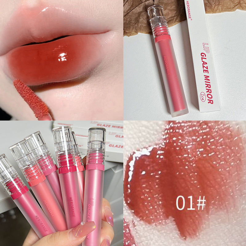 HERORANGE Mirror Surface Lip Gloss Moisturize Moisturizing Waterproof Not Easy To Fade Lipstick