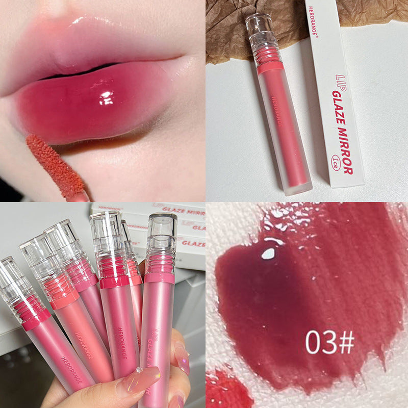 HERORANGE Mirror Surface Lip Gloss Moisturize Moisturizing Waterproof Not Easy To Fade Lipstick