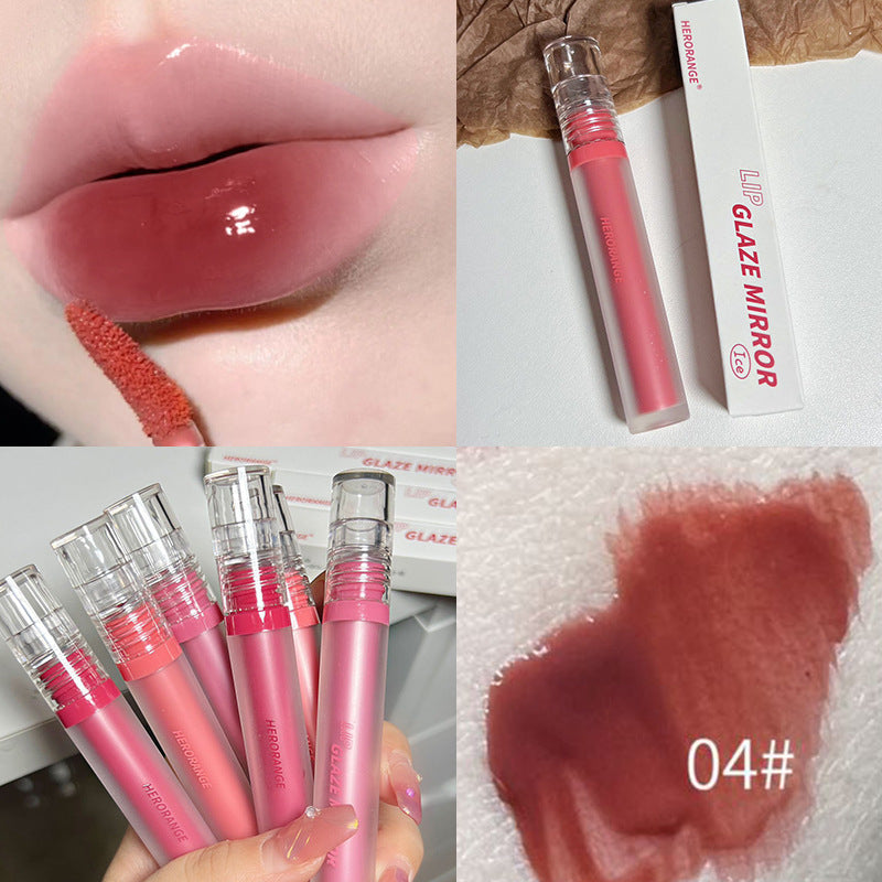 HERORANGE Mirror Surface Lip Gloss Moisturize Moisturizing Waterproof Not Easy To Fade Lipstick