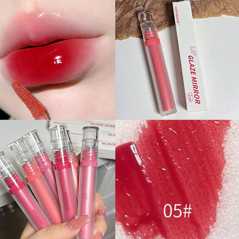 HERORANGE Mirror Surface Lip Gloss Moisturize Moisturizing Waterproof Not Easy To Fade Lipstick