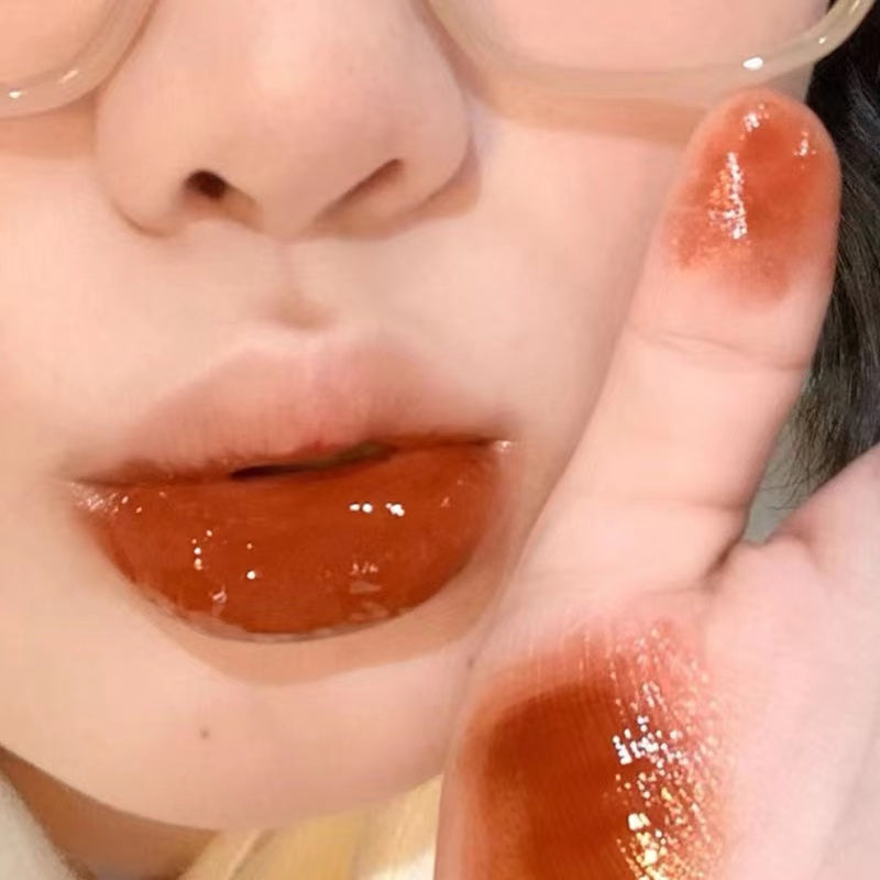 HERORANGE Double Ended Lip Gloss Transparent Mirror Surface Moisturize Moisturizing Water Proof Not Easy To Fade Lip Glaze Lipstick