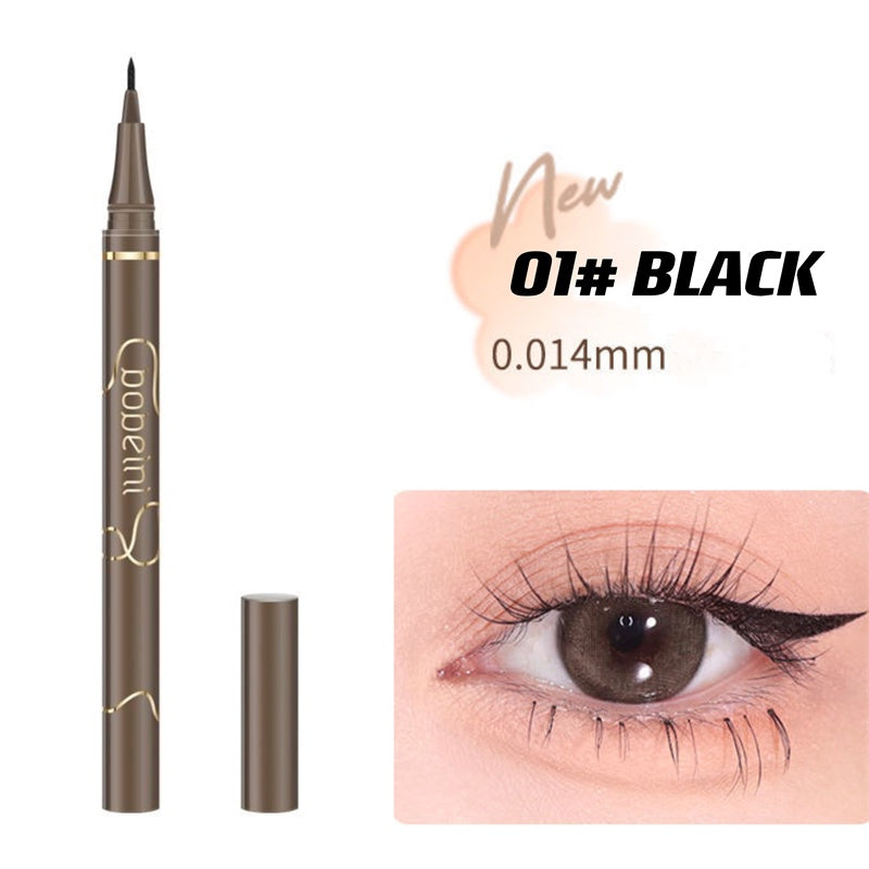 Bobeini Liquid Eyeliner Lying Silkworm Pen Water Proof Quick Drying Brown No Smudge Eye Makeup