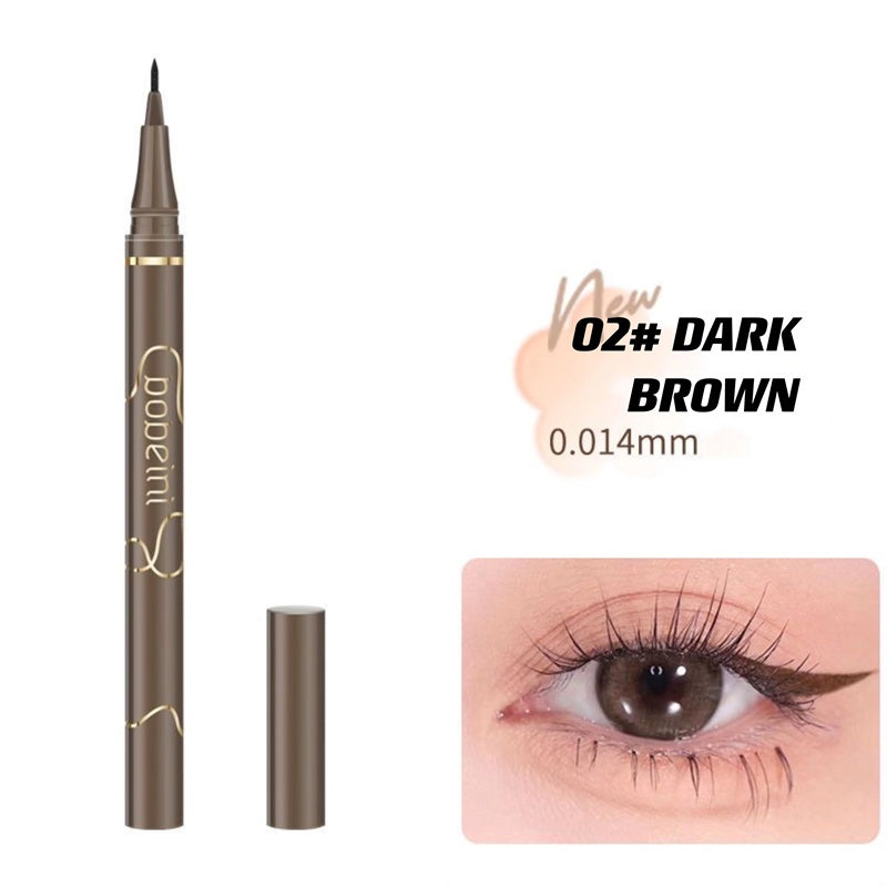 Bobeini Liquid Eyeliner Lying Silkworm Pen Water Proof Quick Drying Brown No Smudge Eye Makeup