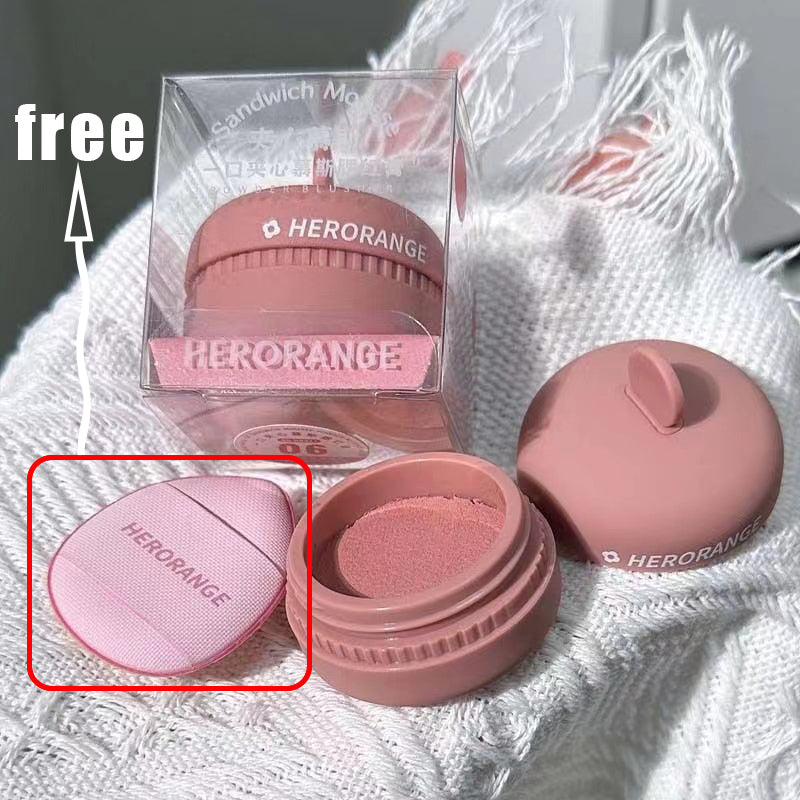 HERORANGE Cute Blush Matte Water Proof Lasting Monochrome Cheek Blusher