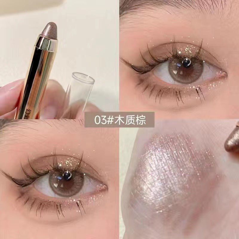 Double Head Eye Shadow Highlight Water Proof Nature Lasting Sparkling Pearlescent Brighten Lazy Eye Shadow Stick