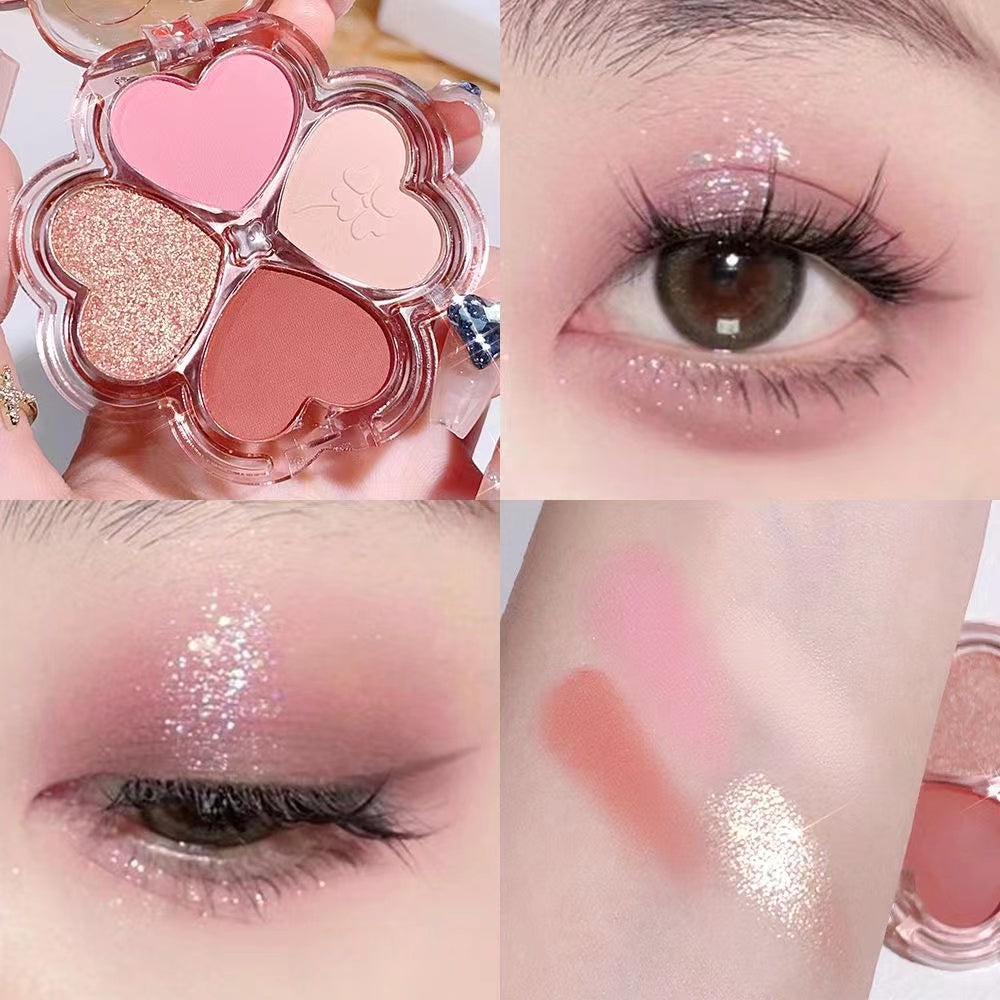 Shadow Tray Four-color Matte Pearlescent Water Proof Lasting Not Easy To Fade Nature Eye Shadow