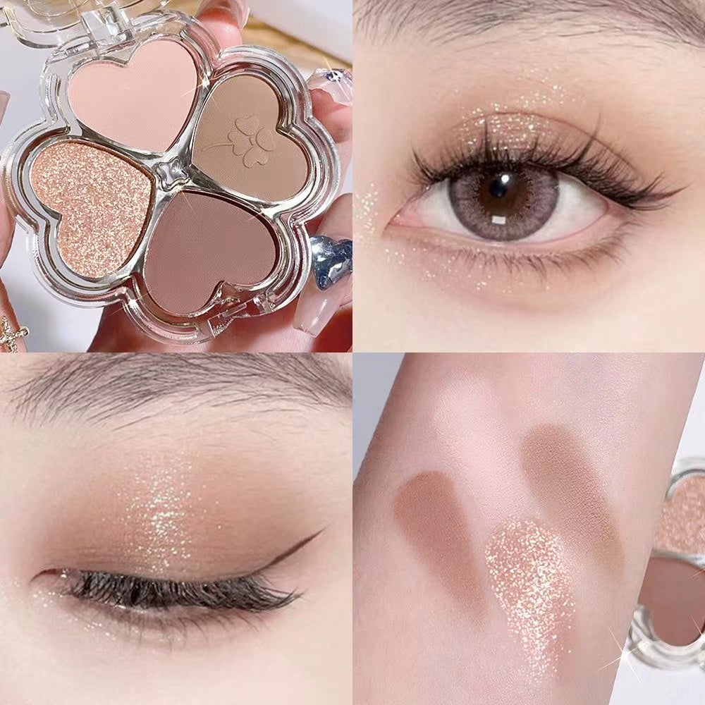 Shadow Tray Four-color Matte Pearlescent Water Proof Lasting Not Easy To Fade Nature Eye Shadow