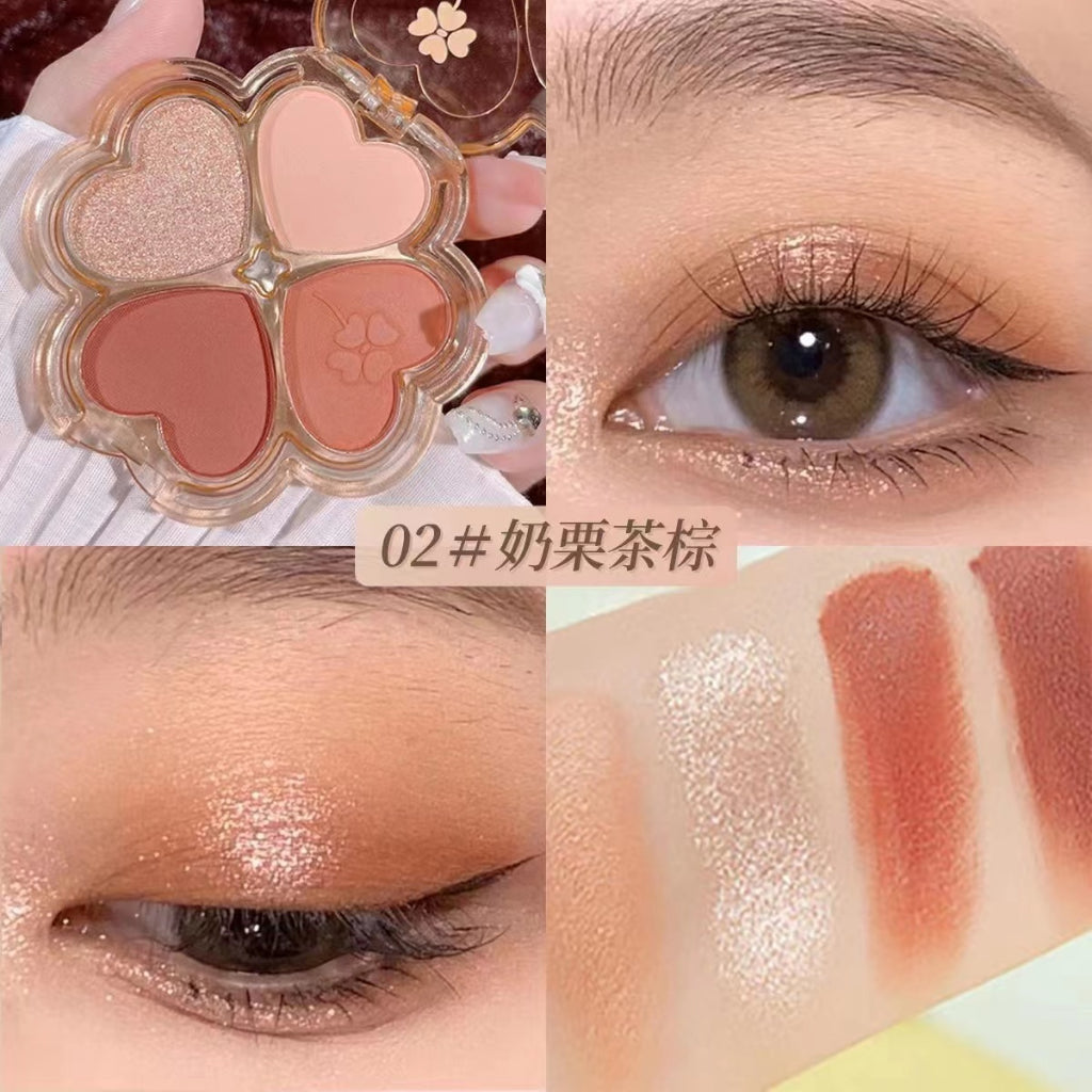 Shadow Tray Four-color Matte Pearlescent Water Proof Lasting Not Easy To Fade Nature Eye Shadow