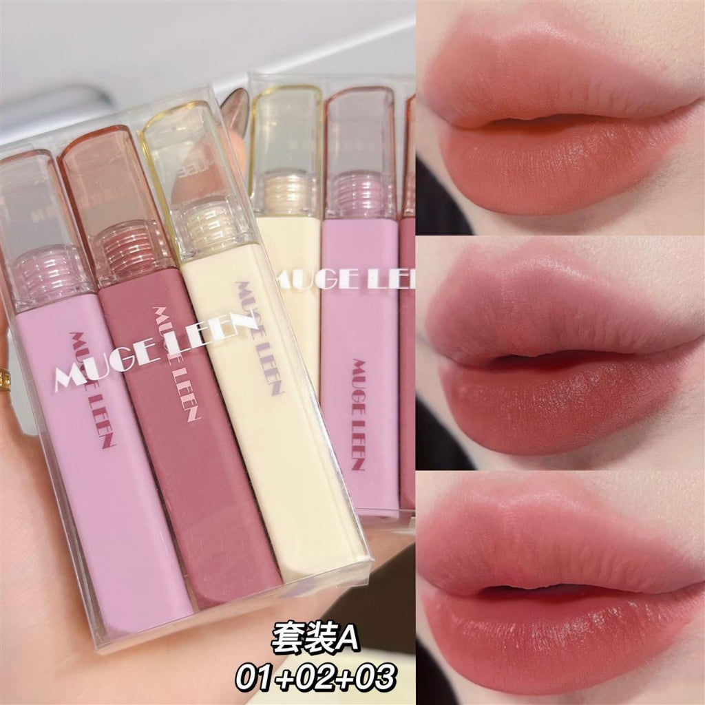 MUGE LEEN Romantic Lip Gloss Matte Velvet Moisturize Water Proof Lasting Lipstick