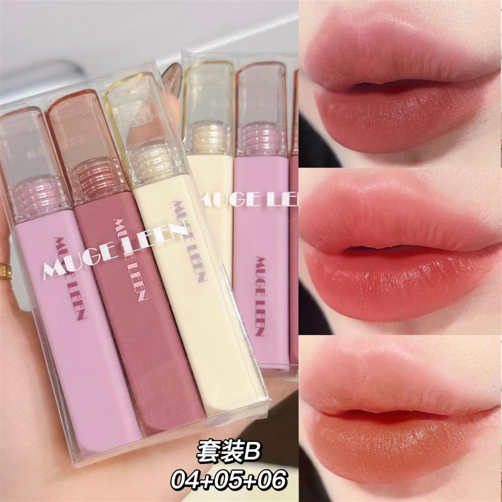 MUGE LEEN Romantic Lip Gloss Matte Velvet Moisturize Water Proof Lasting Lipstick