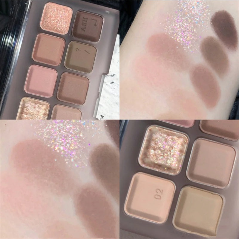 MUGE LEEN Ten Color Eyeshadow Palette Lasting Not Easy To Fade Waterproof Nature Eye Shadow