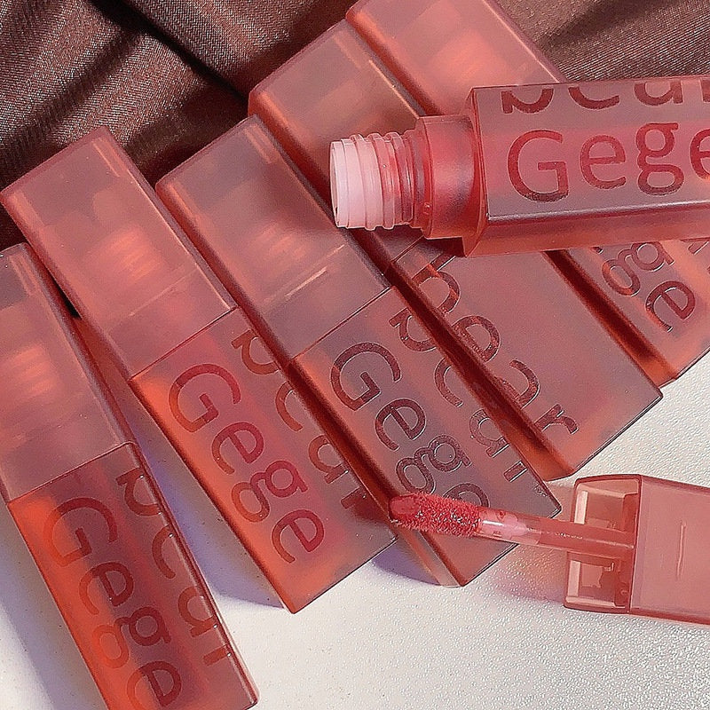 Gege Bea Cute Bear Velvet Lip Glaze Matte Lip Gloss 6 Color