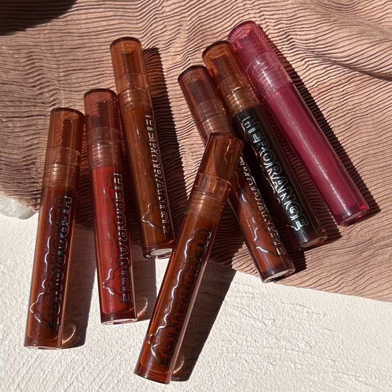 HERORANGE Lava Chocolate Mirror Lip Glaze Lip Gloss Moisturize Lipstick 7 Colors