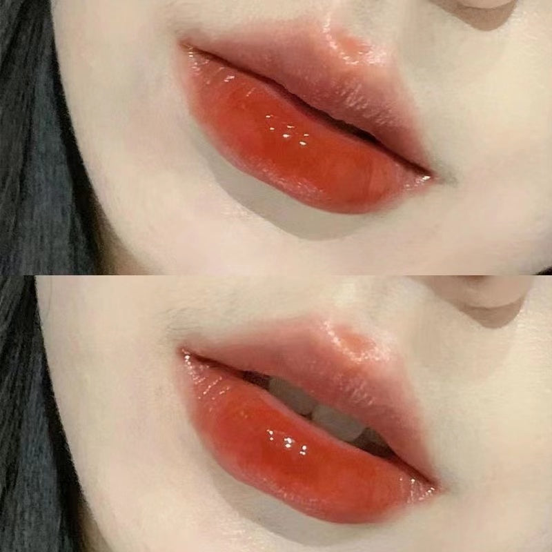 HERORANGE~ Small Square Tube Mirror Surface Lip Glaze Not Easy To Fade Fast Film Formation Lipstick Lip Gloss